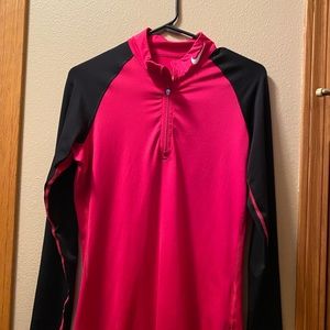 Nike pro dri fit pink running sweatshirt jacket